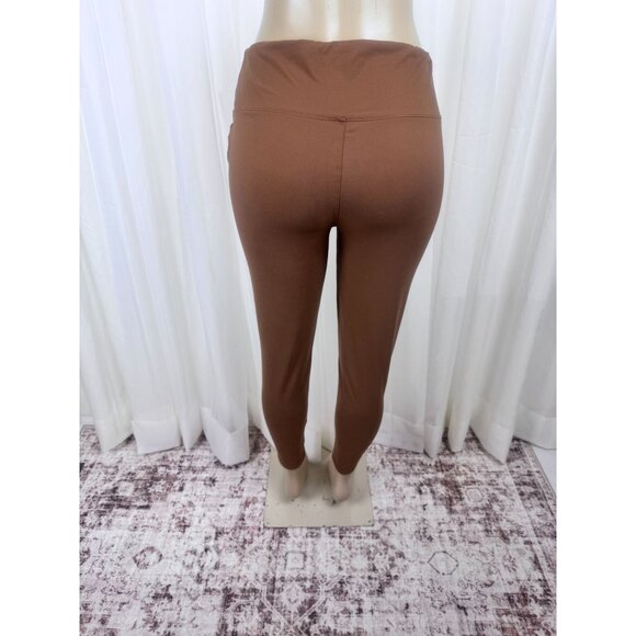 Zenana Plus Size Wide Waistband Full Length Leggings Camel / Light Brown 2X - Picture 6 of 8